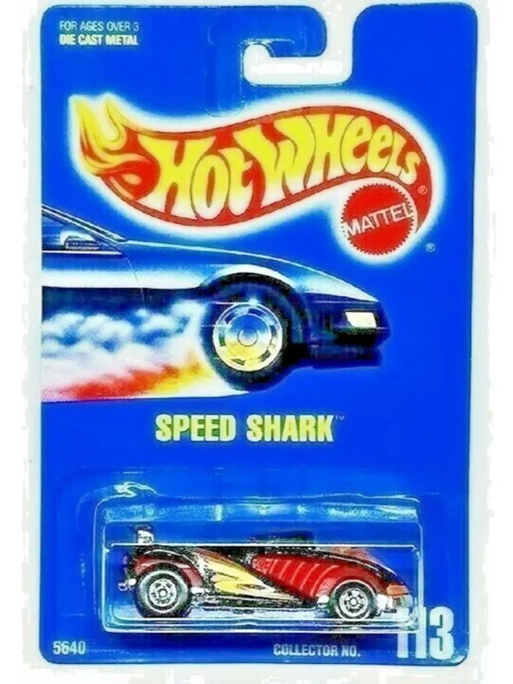 Vintage Hot Wheel Die Cast 1991 Speed Shark 5640 Metal Vehicle Collector #113